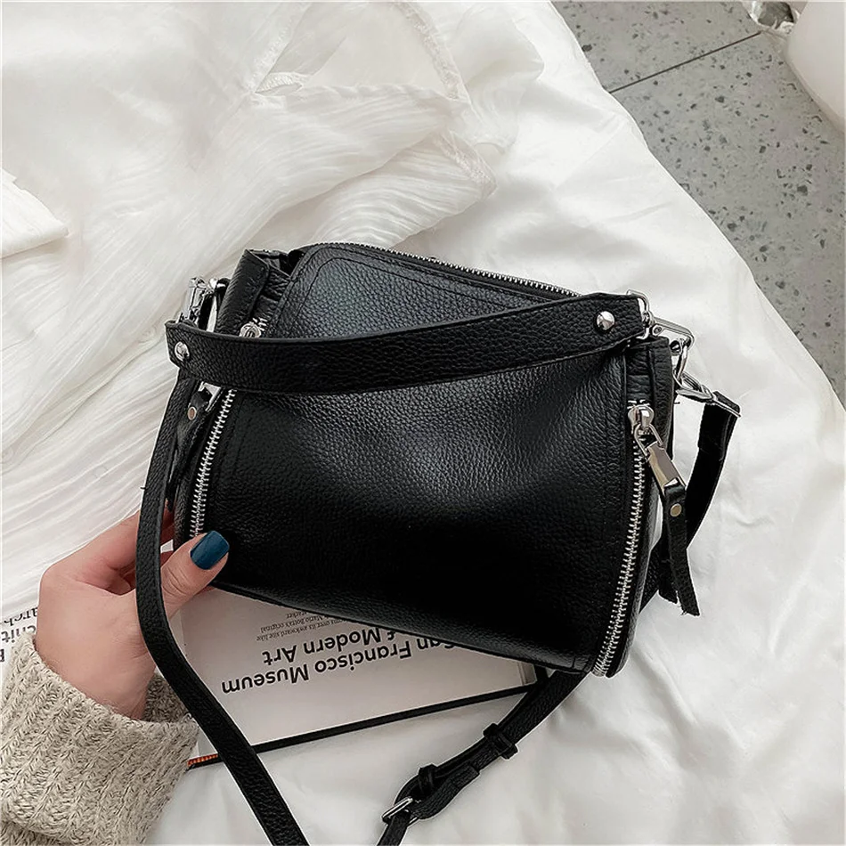 New Genuine Leather Handbag Designers Women Messenger Bags Females Bucke... - £73.62 GBP