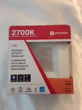 Utilitech 4-in 50-Watt Equivalent White Square Dimmable Recessed Downlight - $17.98