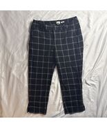 A New Day Cropped Casual Women’s Black &amp; White Pattern Pants Stretch Siz... - $218.29 MXN