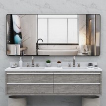 Oversized Bathroom Mirror with Removable Tray Wall Mount Mirror - $329.39