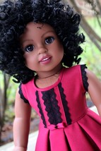 Custom Ooak American Girl Doll Briella Face Repaint Curly Black Hair Aa - £233.31 GBP