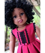 Custom OOAK American Girl Doll BRIELLA Face Repaint Curly Black Hair AA - £234.66 GBP