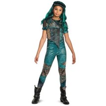 Girls Descendants Uma Disney Jumpsuit &amp; Jacket 2 Pc Halloween Costume-sz 10/12 - £14.02 GBP