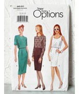 Vogue Easy Options Fitted Dress Lined Tapered Sewing Pattern 9630 Misses... - $16.87 CAD