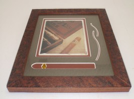 Cigar Very Nice Wood Frame w Matte 11.75&quot; x 9.75&quot; - $16.99