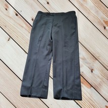 Pronto Uomo Mens Dress Pants Size 34 X 29 Black Wool Business Trousers  - £7.08 GBP
