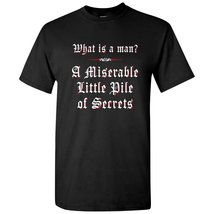 What is a Man? A Miserable Little Pile of Secrets Funny Gamer T Shirt - Small -  - £18.75 GBP