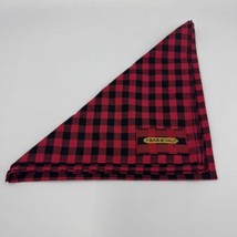 Braeval Signature Buffalo Check Shooting Square Scarf 17&quot; Red Black - $42.08