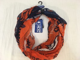Nfl 2024 Womens Denver Broncos Orange Blue Double Side Logo Sheer Infinity Scarf - £12.29 GBP