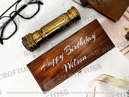 Customized Brass Kaliedoscope With Wooden Box - Birthday Gift For Kids - £26.46 GBP