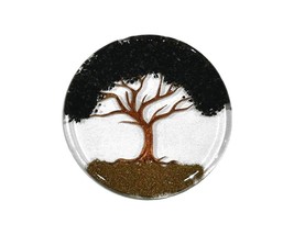 Tree of Life Chip Stone Acrylic Coaster Round Table Ornament Spiritual H... - £11.66 GBP