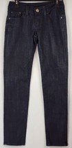 Authentic Style Jeans Womens Size 34 Dark Blue Low Rise Ankle with Rhine... - $24.74