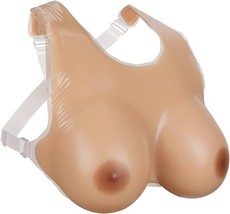 Vollence Strap on Silicone Breast Forms Fake Boobs for Mastectomy EE - £44.58 GBP