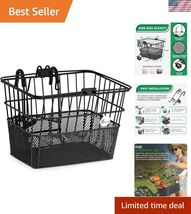 Wicker &amp; Wire Bike Basket Front Cargo for Women and Men, Fits Most Bikes... - $49.89