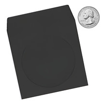 Black 3&quot; Mini Paper CD Sleeves with Window &amp; Flap - $9.38+