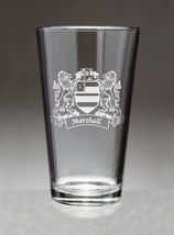 Marshall Irish Coat of Arms Pint Glasses (Sand Etched) - £54.72 GBP