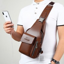 Fashion Men ChBag Shoulder Messenger Bag Casual Cowhide Leather Large Ca... - $35.16
