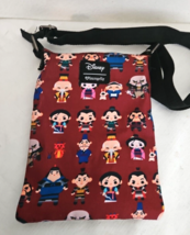 Disney Loungefly Mulan Chibi Passport Crossbody Handbag Purse Burgundy R... - £18.89 GBP