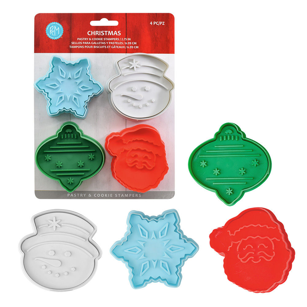 R&amp;M Christmas 3D Cookie Stamper (Set of 4) - $23.06