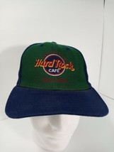 Vtg Hard Rock Cafe Orlando Love All Serve All Snapback Hat Cap Green Blu... - $11.26