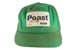 Vtg 70s Thrashed BASF Poast Herbicide Spell Out Trucker Hat Snapback Gre... - $442.94 MXN