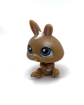 Littlest Pet Shop LPS Brown Bunny Rabbit With Blue Eyes #220 - £4.79 GBP