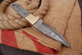 FULL TANG CUSTOM HANDMADE DAMASCUS STEEL HUNTING SKINNING KNIFE BLANK BL... - $23.72