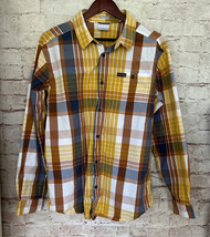 Columbia Men&#39;s Large Plaid Long Sleeve Button Up Shirt Regular Fit Stretch - £30.60 GBP