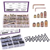 Swpeet 263Pcs Inserts Bolt And Barrel Nuts Kit, Include 122 Carbon Steel... - £32.80 GBP