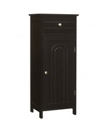 Wooden Storage Free-Standing Floor Cabinet with Drawer and Shelf-Brown -... - £76.65 GBP