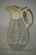 Syrup Honey Glass Jar Dispenser Pour Spout Vintage Kitchen Tableware Ute... - £15.56 GBP