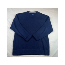 Vintage Jantzen Sweater Mens Extra Large Blue Pullover Long Sleeve Cotto... - $26.77