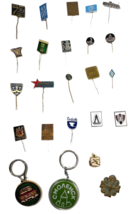 Vintage Russian Badge Pin Charm Keychain Jewelry Lot Soviet Union USSR 24 Piece - £23.18 GBP