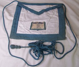 1930s VINTAGE CHAPLAIN MASONIC APRON NO NAME FREEMASONRY REGALIA - £21.41 GBP