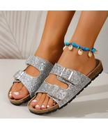 Double Buckle Sandals For Women New Fashion Sequined Beach Shoes Summer ... - $664.80 MXN+