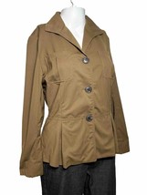 Lafayette 148 Safari Wool Jacket Size 2 XS Brown Pleats Workwear Career  - AC - £24.60 GBP