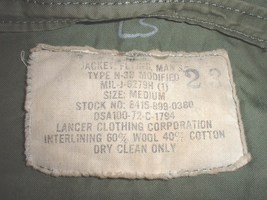 USAF N-3B MODIFIED parka MEDium, Lancer 1972 unique jacket real fur ruff - $375.00