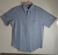 VanHeunsen Studio men&#39;s shirt short sleeve buttom up Medium size 100% co... - $11.45