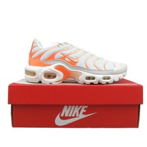 Nike Air Max Plus White Atomic Orange Crimson Womens Size 7 Shoes NEW DM3033-100 - £105.40 GBP