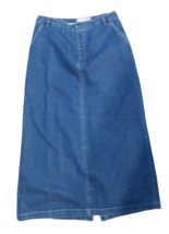 Kim Rogers blue jean denim skirt size 12 vintage 37&quot; long - £16.32 GBP