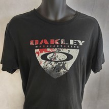 Oakley Manufacturing T-Shirt Large Black Paint Splatter Shield - £13.54 GBP