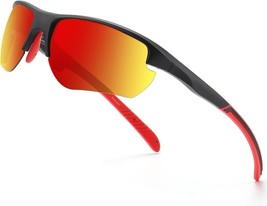 Polarized Sports Sunglasses for Men Women, Protection Cycling Running (R... - £18.33 GBP