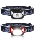 USB Rechargeable LED Headlamp 6 Modes IPX4 Waterproof Red Green Light - $25.99