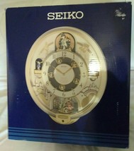 Seiko Charming Bell Wall Clock HI-FI 6 Melodies Rotating Motion QXM109SRH Works! - £106.70 GBP