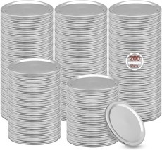 200 Pcs 70MM Lids for Canning Needs Bulk Food Grade Material Reusable Leak Pro - £25.54 GBP