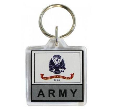 U.S. Army Flag Military Key Chain 2 Sided 1 1/2" Plastic Key Ring - $4.95