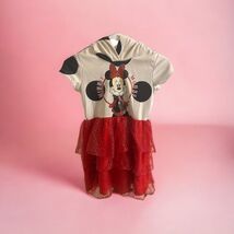 Disney Dress Girls Minnie Mouse Tutu Hood Ears Size M 7/8 Short Sleeve R... - $17.81