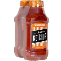 2-40 oz Bottles Whataburger Spicy Ketchup LARGE Bottles - $9.74