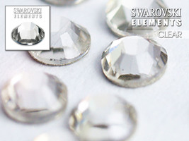 Swarovski Flat Back (NON HOTFIX) Clear Rhinestones SS08 Ø2.5mm (100 Pcs/Bag) - £5.06 GBP