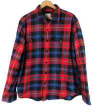 American Eagle Flannel Shirt Size L Mens Red Button Up Cotton Cabincore ... - £28.66 GBP